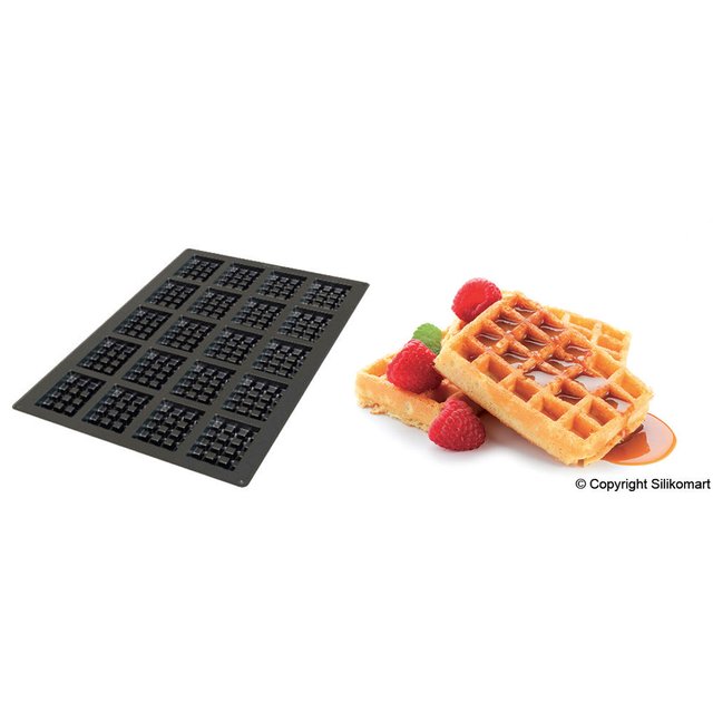 Obrázek produktu SIL FORMA SILIKON černá - WAFLE HRANATÁ 95x70mm v.24mm 113ml 20ks