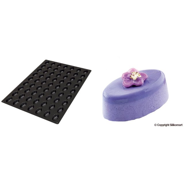 Obrázek produktu SIL FORMA SILIKON černá - MINI OVÁL 51x31mm v.20mm 20ml 63ks