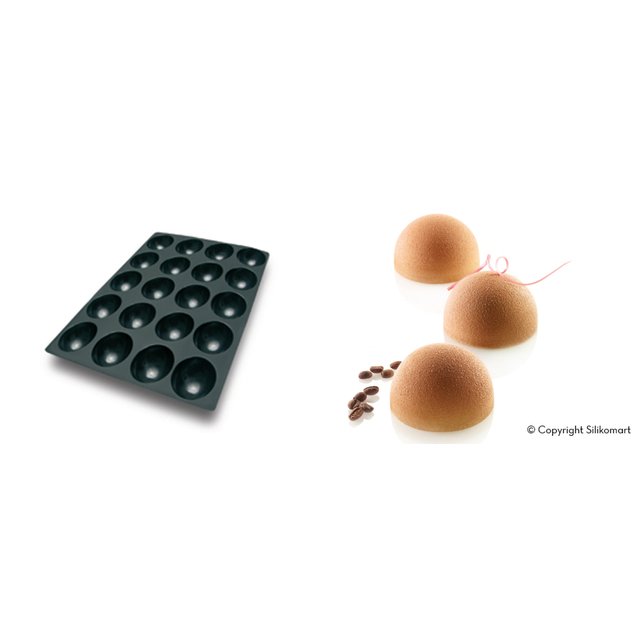 Obrázek produktu SIL FORMA SILIKON černá - POLOKOULE Ø70mm v.41mm 112ml 20ks