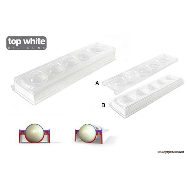 Obrázek produktu SIL FORMA SILIKON čirá - KULIČKY 3D pr.5,8cm 102ml 5ks