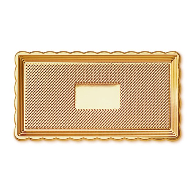 Obrázek produktu ALCAS PODNOS OBDÉLNÍK ZLATÝ PLAST 15x35cm 1ks