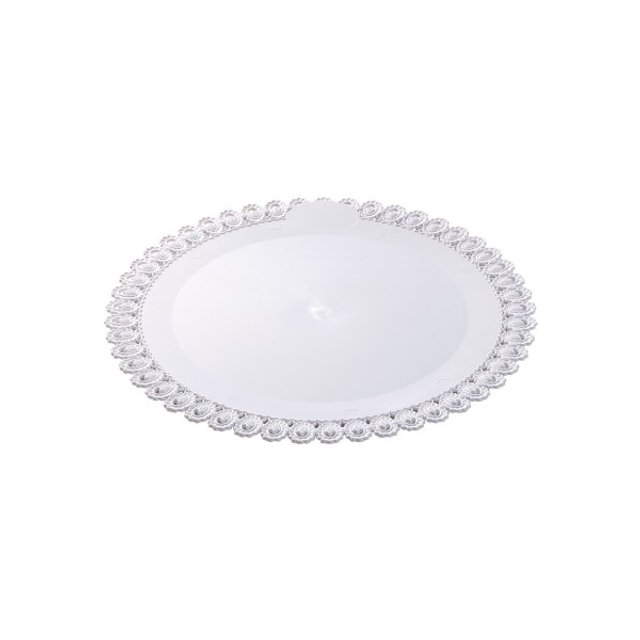 Obrázek produktu ALCAS PODNOS KULATÝ OZDOBNÝ BÍLÝ PLAST pr.30cm 1ks