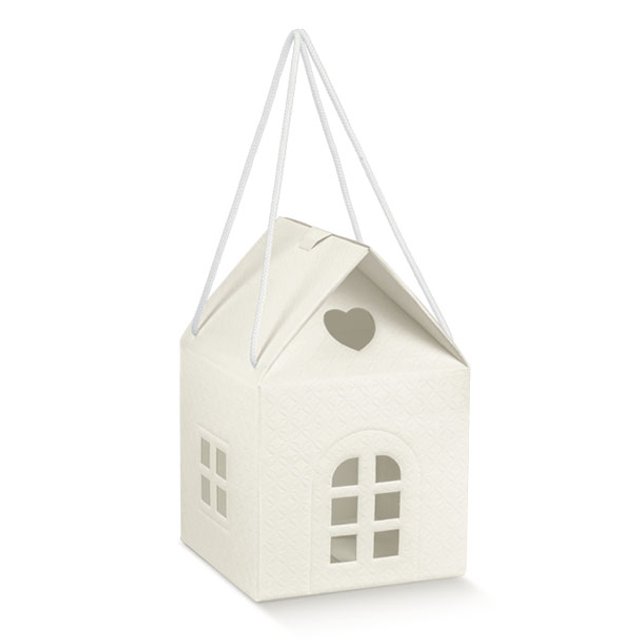 Obrázek produktu SC Krabice na dort DOMEČEK bílý 20x20x18cm 10x1ks + 2xšňůrka