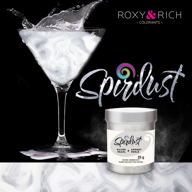 Obrázek produktu RR METALICKÝ PRÁŠEK DO NÁPOJŮ - stříbrný SILVER PEARL 25g