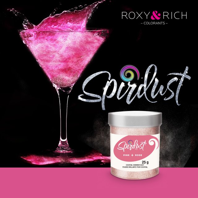 Obrázek produktu RR METALICKÝ PRÁŠEK DO NÁPOJŮ - růžový PINK 25g