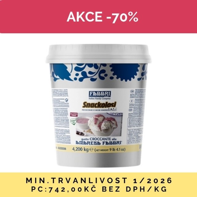 Obrázek produktu FABBRI Snackoloso AMARENA CROCCANTE 3x3,8kg AKCE SE SLEVOU 70%