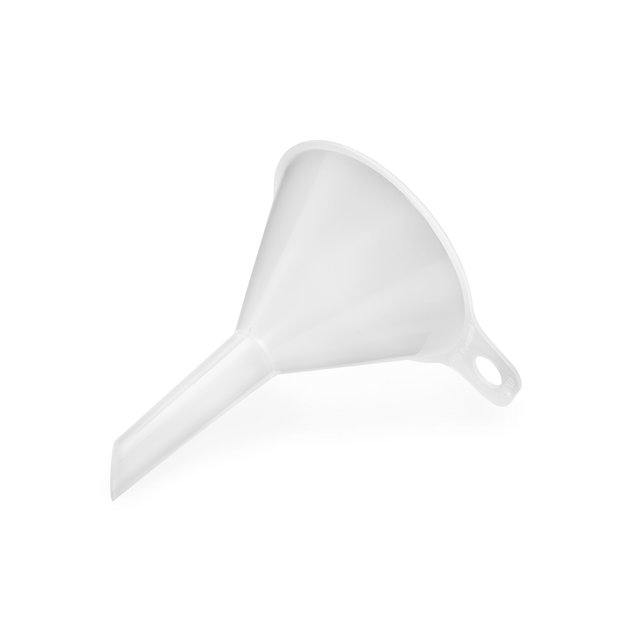 Obrázek produktu TH Trychtýř PP bílý pr.12cm, dolní otvor 1,1cm, délka 18cm