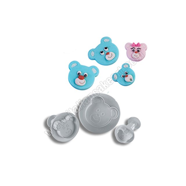 Obrázek produktu MA VYKRAJOVÁTKA - HLAVA MEDVÍDKA 3ks (doprodej)