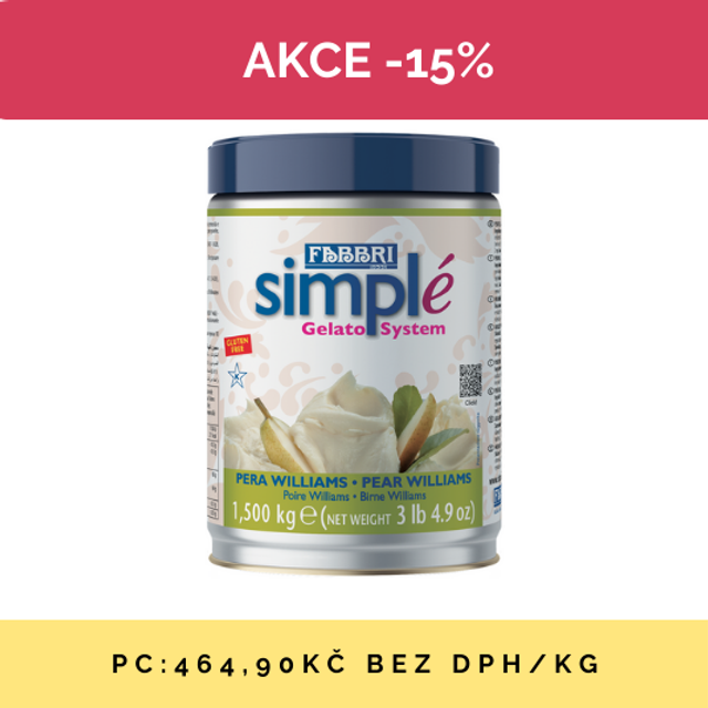 Obrázek produktu FABBRI SIMPLE HRUŠKA (PERA) 8x1,5 kg  AKCE 15% SLEVA