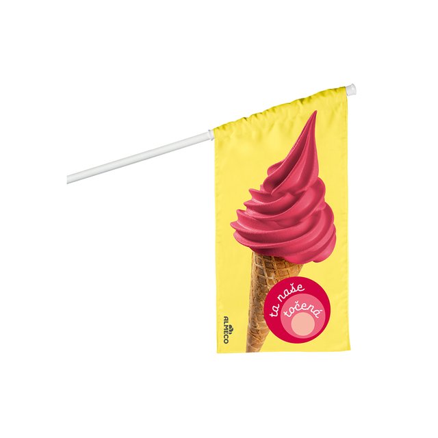 Obrázek produktu TA NAŠE TOČENÁ VLAJKA ŽLUTÁ s držákem 1 ks