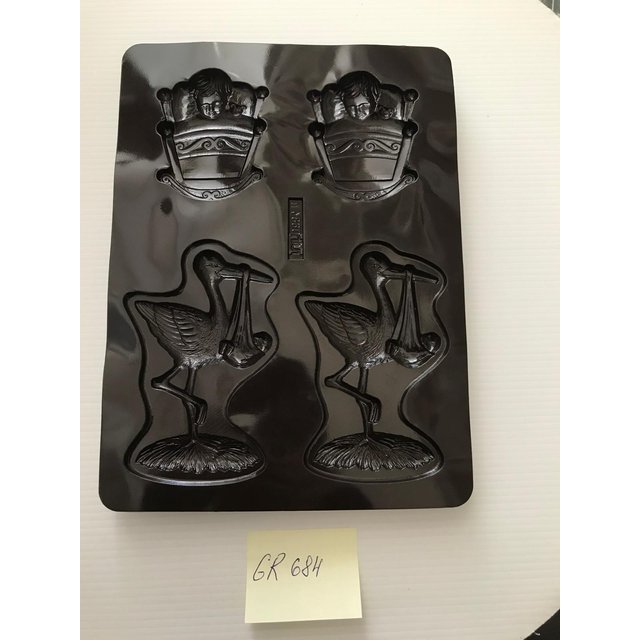 Obrázek produktu RUTH Forma na čokoládové dekory Čáp+Batole + 10 folií