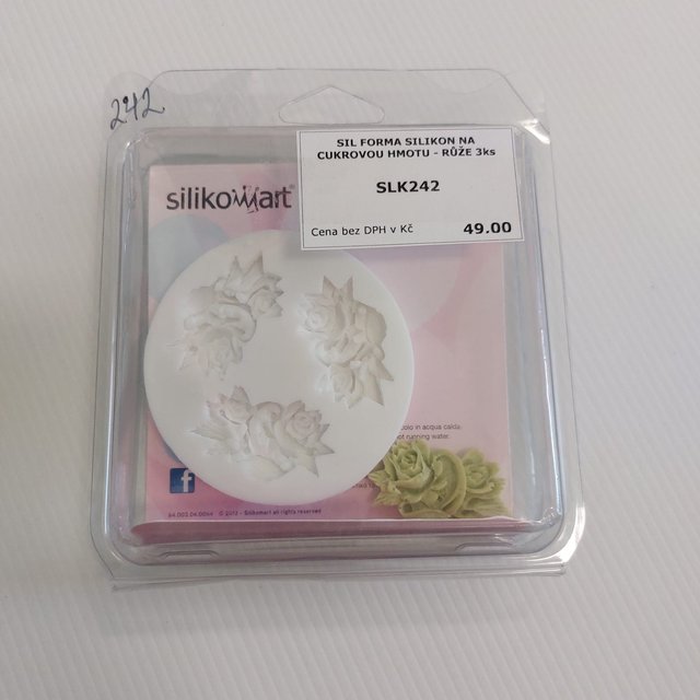 Obrázek produktu SIL FORMA SILIKON NA CUKROVOU HMOTU - RŮŽE 3ks