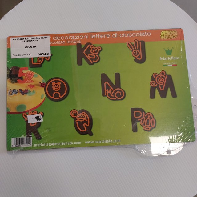 Obrázek produktu MA FORMA NA ČOKOLÁDU PLAST - PÍSMENA J-R