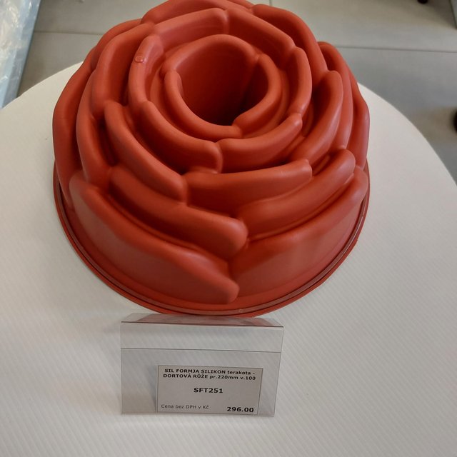 Obrázek produktu SIL FORMJA SILIKON terakota - DORTOVÁ RŮŽE pr.220mm v.100mm