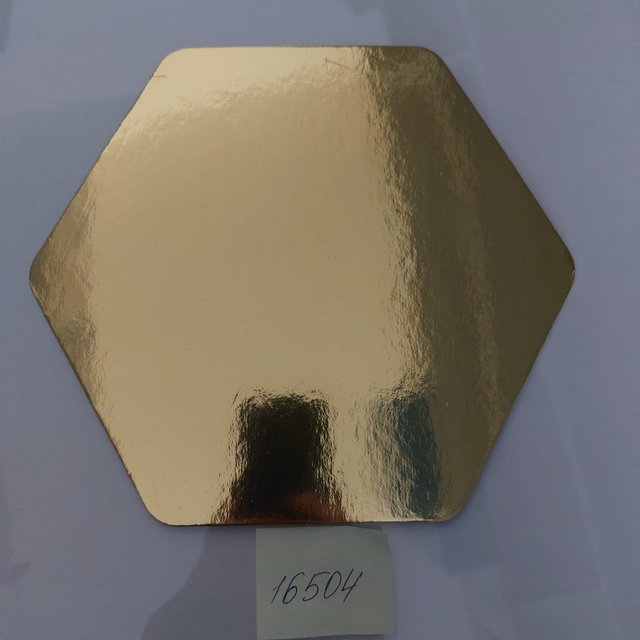 Obrázek produktu GR Lepenková podložka 6hran 19x19cm hladká zlatá