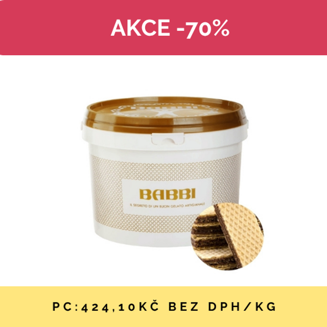 Obrázek produktu BABBI VARIEGATO Waferini Lískový oříšek (Nocciola) 4x2,5kg AKCE 70% dmt 5/24