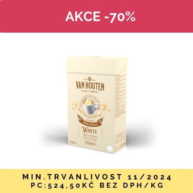 Obrázek produktu VAN HOUTEN HORKÁ ČOKOLÁDA BÍLÁ 0,75 kg SE SLEVOU 70% 11/2024