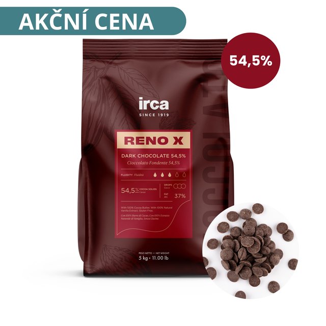 Obrázek produktu IRCA RENO X HOŘKÁ ČOKOLÁDA 54,5% 5 kg AKČNÍ CENA