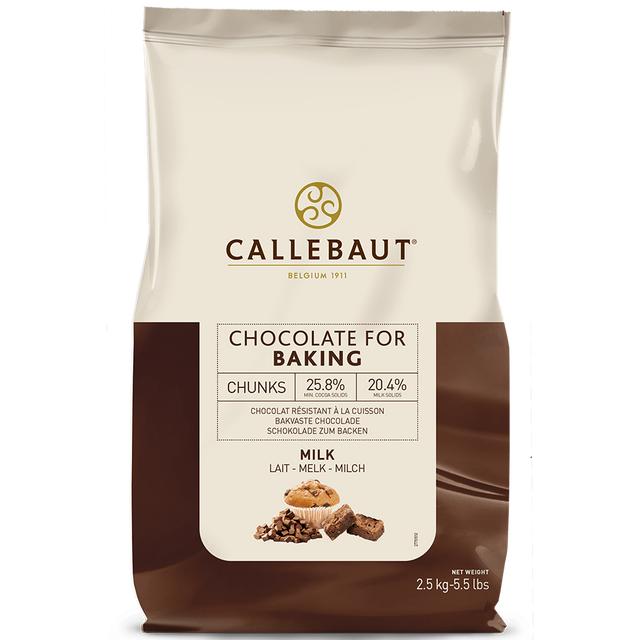 Obrázek produktu C ČOKOLÁDOVÉ CHUNKS MLÉČNÉ kousky mléčné čokolády k zapékání 2,5 kg