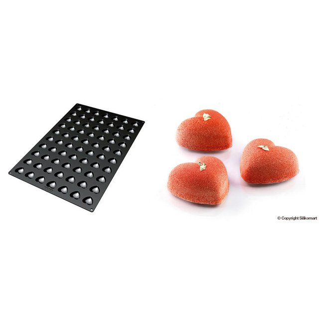 Obrázek produktu SIL FORMA SILIKON černá - MINI SRDCE 36x39mm v.16mm 11ml 70ks