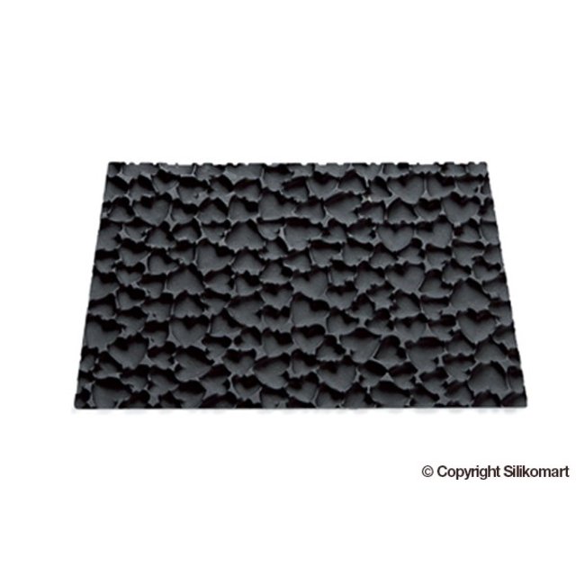 Obrázek produktu SIL PEČÍCÍ PLÁT SILIKON černý - RELIÉF SRDCE k formě BUCHE