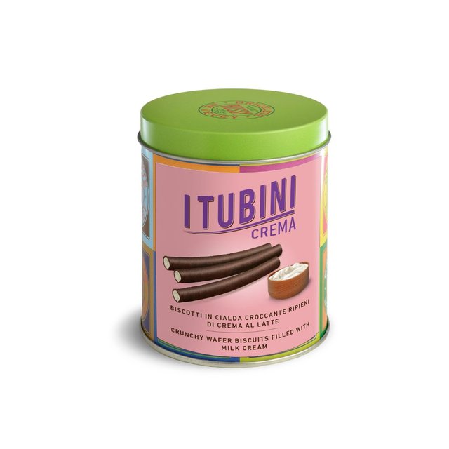 Obrázek produktu BUSSY TUBINI CREMA vaflové trubičky s mléčným krémem v dóze 35 ks NA OBJEDNÁVKU