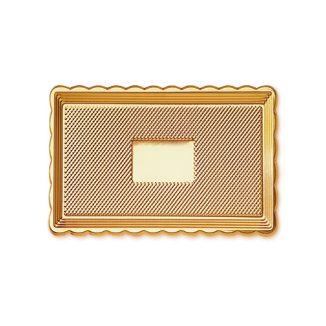 Obrázek produktu ALCAS PODNOS OBDÉLNÍK ZLATÝ PLAST 15x25cm 1ks