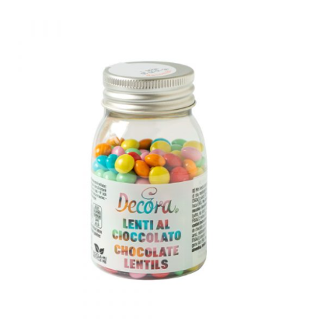 Obrázek produktu DECO Dekorace lentilky mléčná čokoláda MIX BAREV 80g
