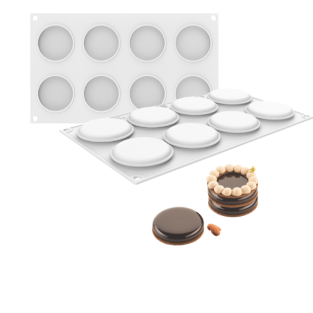 Obrázek produktu SIL FORMA SILIKON bílá - LEVEL UP + vykrajovátko pr.64mm v.11mm 35ml