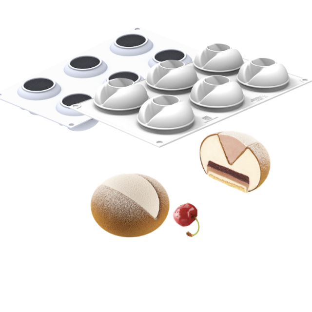 Obrázek produktu SIL FORMA SILIKON bílá - MARITOZZO 135 pr.68mm, v.40mm + pr.68, v.31mm; set 2ks