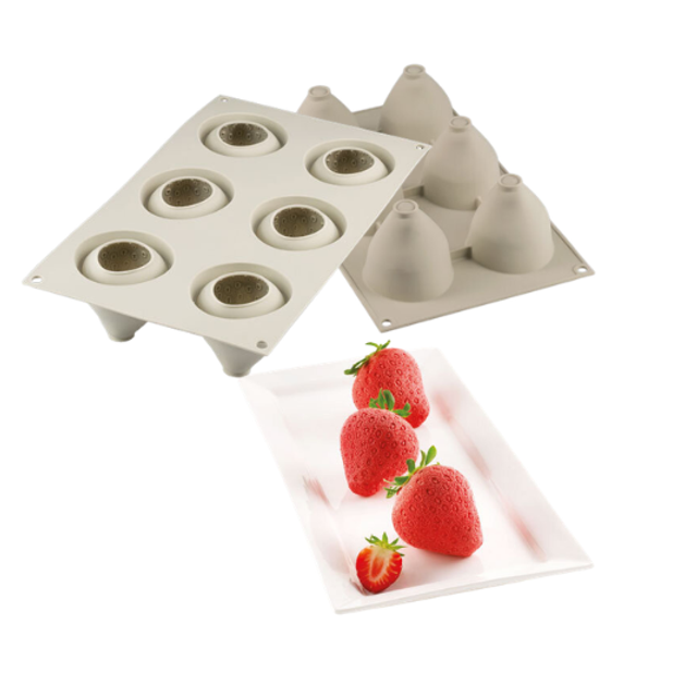 Obrázek produktu SIL FORMA SILIKON bílá - FRAGOLA 95 (jahoda) Ø59mm v.61mm 95ml