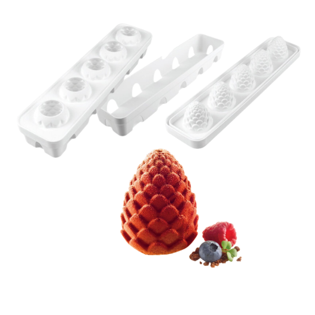 Obrázek produktu SIL FORMA SILIKON bílá - FORESTA 110 (šiška,ananas) Ø60mm v.73mm 110ml