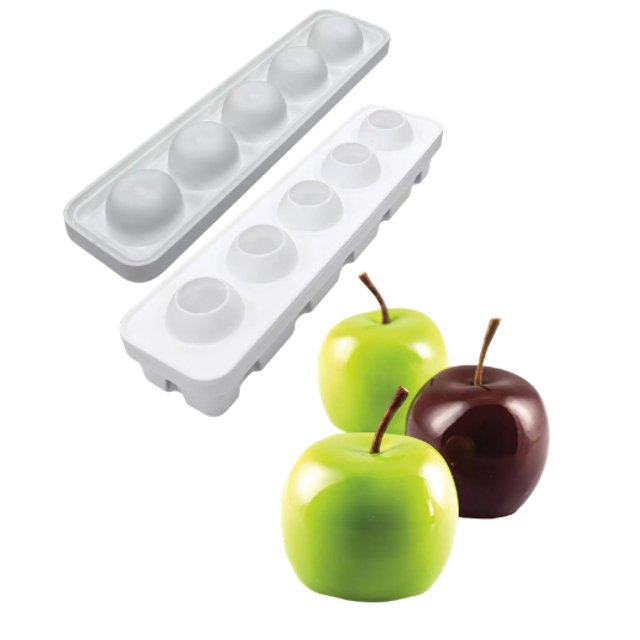 Obrázek produktu SIL FORMA SILIKON bílá - MELA CILIEGIA PESCA 115 (jablko, třešeň, broskev) Ø60mm v.55mm 115ml