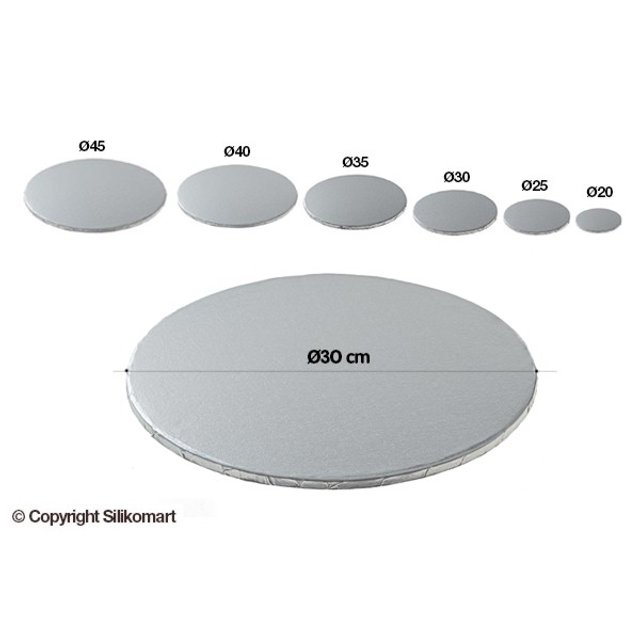 Obrázek produktu SIL PODLOŽKA DORTOVÁ SILNÁ - STŘÍBRNÁ Ø30cm v.1,2cm - doprodej
