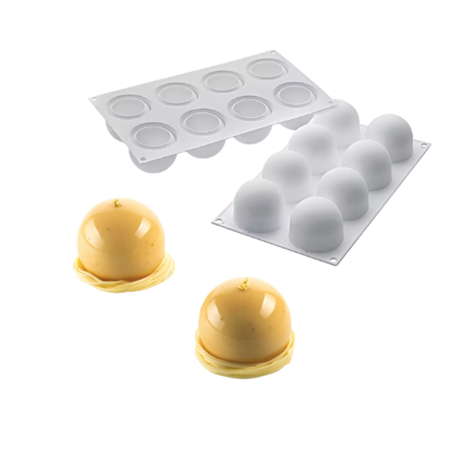 Obrázek produktu SIL FORMA SILIKON bílá - TRUFFLES 120 (koule) Ø62mm v.52mm 120ml