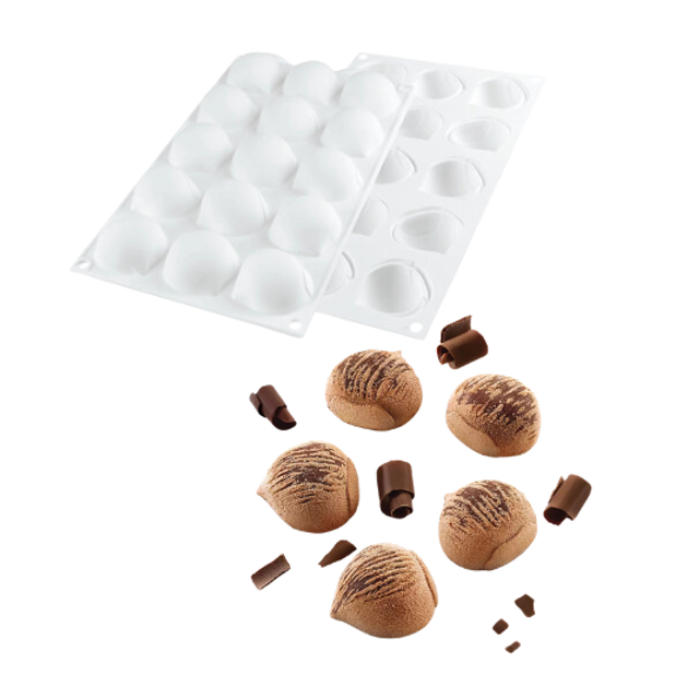 Obrázek produktu SIL FORMA SILIKON bílá - MARRON GLACE 30 (kaštan) 47x48mm v.25mm 30ml