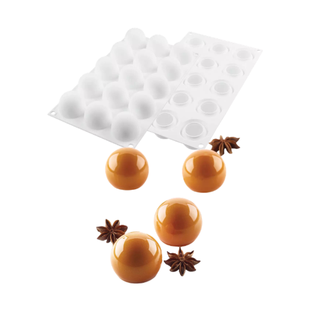 Obrázek produktu SIL FORMA SILIKON bílá - TRUFFLES 40 (koule) Ø42 mm v.36mm 40ml