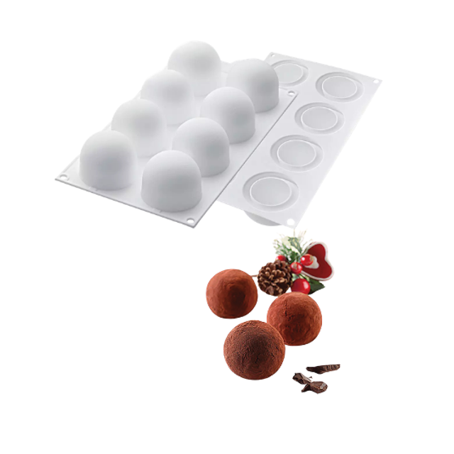 Obrázek produktu SIL FORMA SILIKON bílá - TRUFFLES 70 (koule) Ø52mm v.45mm 70ml