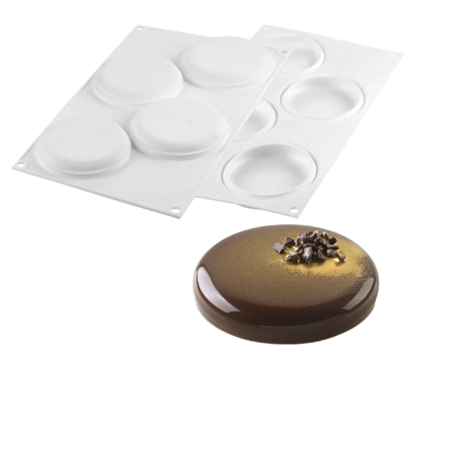 Obrázek produktu SIL FORMA SILIKON bílá - DECOR ROUND 80 pr.85mm v.15mm 80ml 1ks