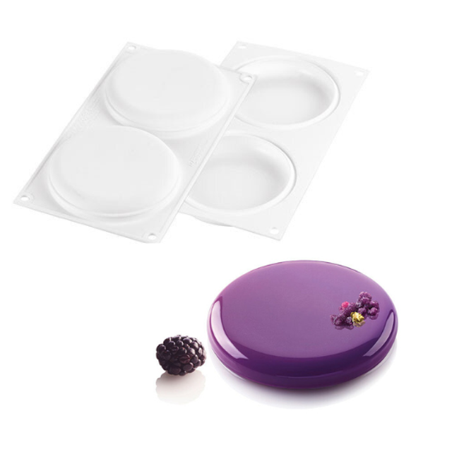 Obrázek produktu SIL FORMA SILIKON bílá - DECOR ROUND 140 pr.105mm v.17mm 140ml 1ks