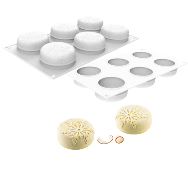 Obrázek produktu SIL FORMA SILIKON bílá - NEVE 110 (vločka)  Ø70mm v.30mm 110ml