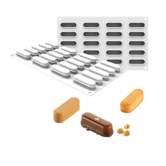 Obrázek produktu SIL FORMA SILIKON bílá - ECLAIR XS 14 55x17mm, v.17mm 14ml