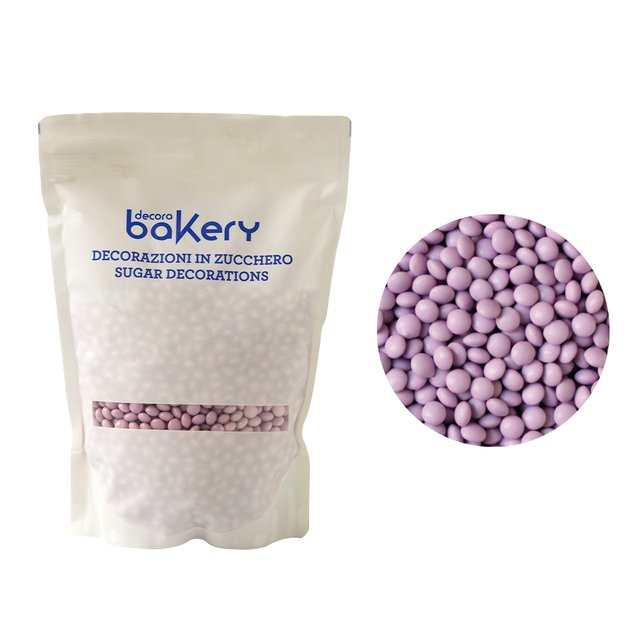 Obrázek produktu DECO Dekorace lentilky mléčná čokoláda FIALOVÉ 1kg