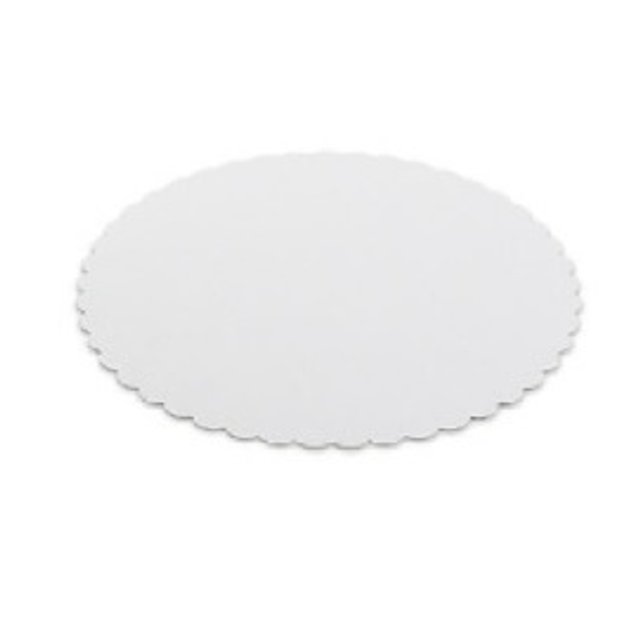 Obrázek produktu W LEPENKOVÁ PODLOŽKA bílá papírová pod dort,okraj kytka pr.20cm 100ks