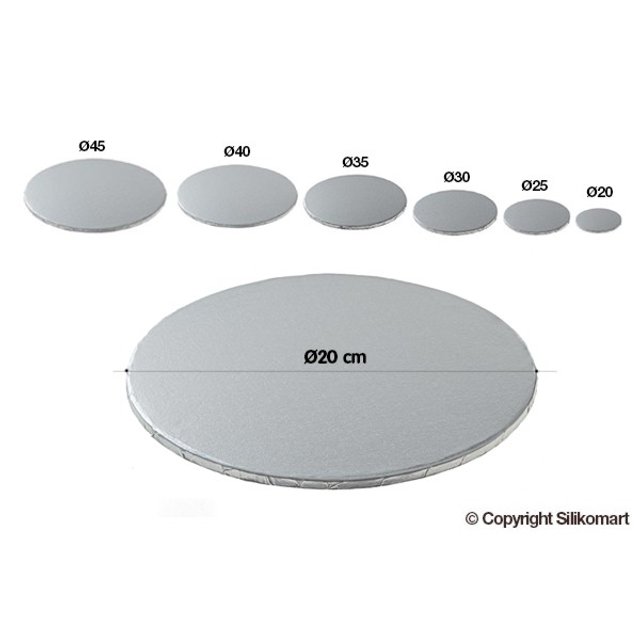 Obrázek produktu SIL PODLOŽKA DORTOVÁ SILNÁ - STŘÍBRNÁ Ø20cm v.1,2cm - doprodej