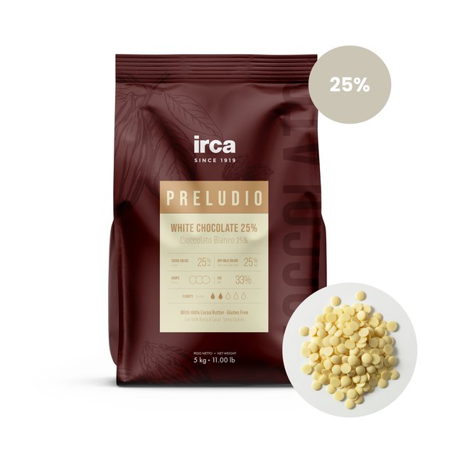 Obrázek produktu IRCA PRELUDIO BIANCO BÍLÁ ČOKOLÁDA 25% 32/34 5 kg