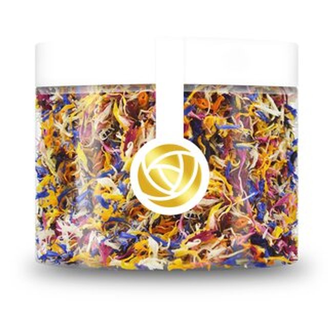 Obrázek produktu ROSIE ROSE - SUŠENÉ KVĚTY LÍSTKY CLASSIC MIX (růžová, žlutá, modrá, bílá) 6g