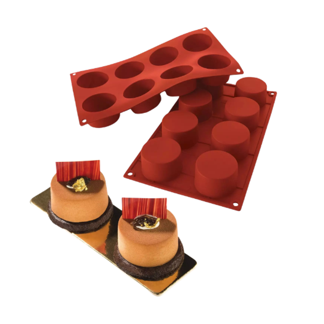 Obrázek produktu SIL FORMA SILIKON terakota - MONOPORCE KOLEČKO Ø60mm v.35mm 90ml 8ks