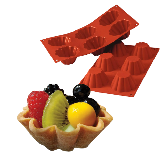 Obrázek produktu SIL FORMA SILIKON terakota - BRIOŠKA Ø79mm v.37mm 116ml 6ks