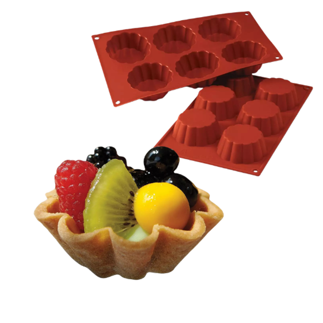 Obrázek produktu SIL FORMA SILIKON terakota - BRIOŠKA Ø79mm v.30mm 110ml 6ks